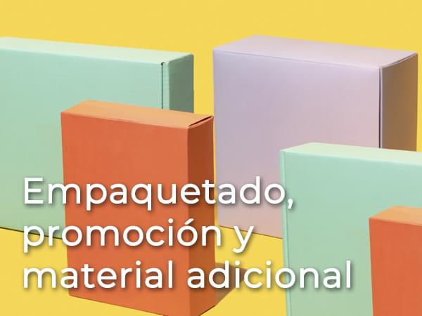 Empaquetado, promoción y material adicional